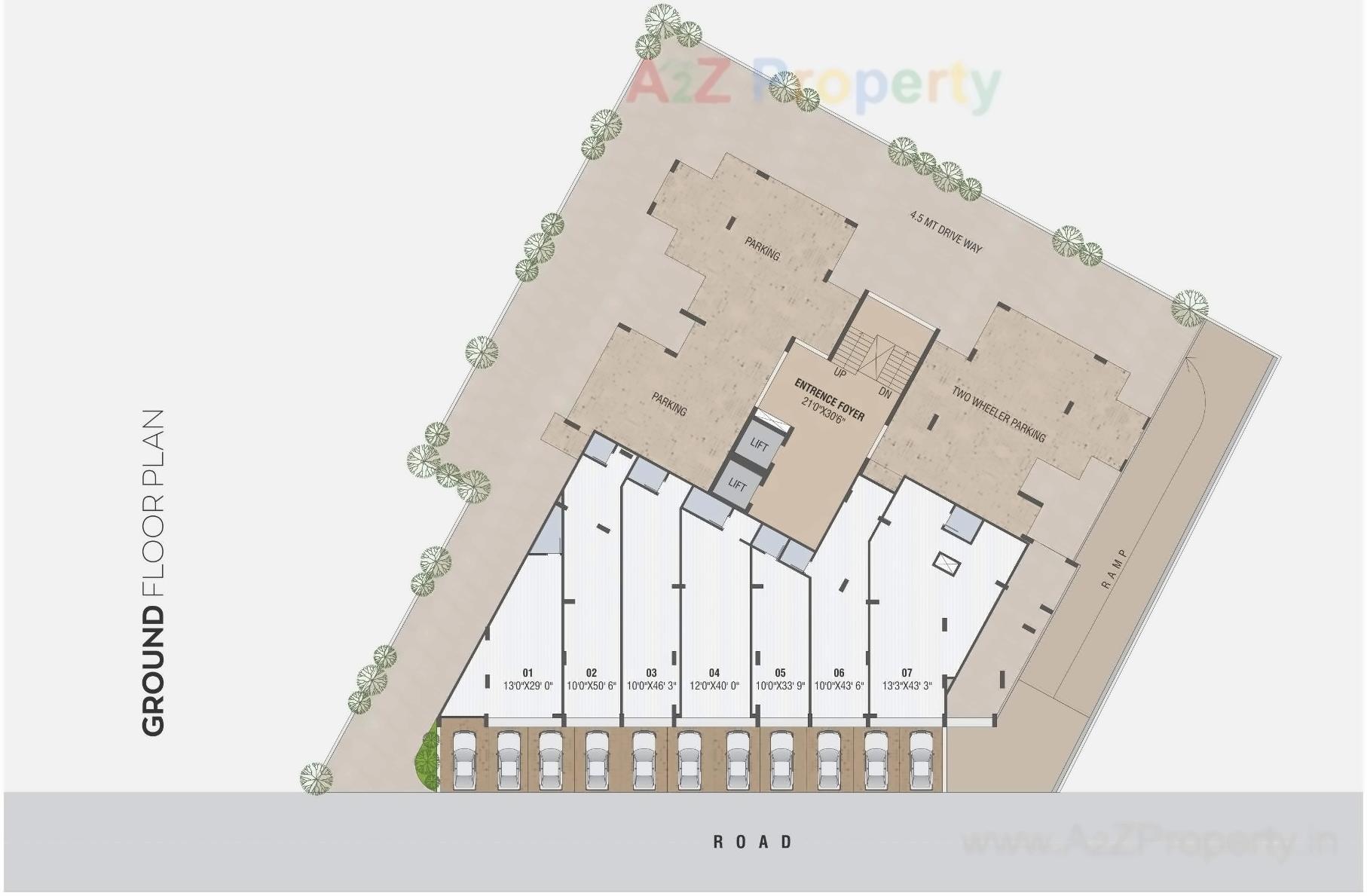 Layout of real estate project Creation located at Ghuma, Ahmedabad, Gujarat