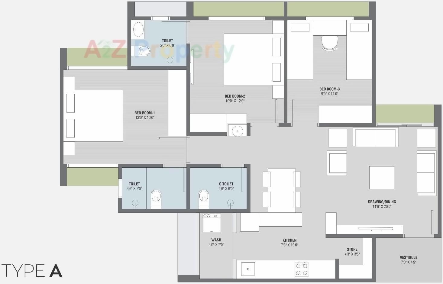 Layout of real estate project Creation located at Ghuma, Ahmedabad, Gujarat