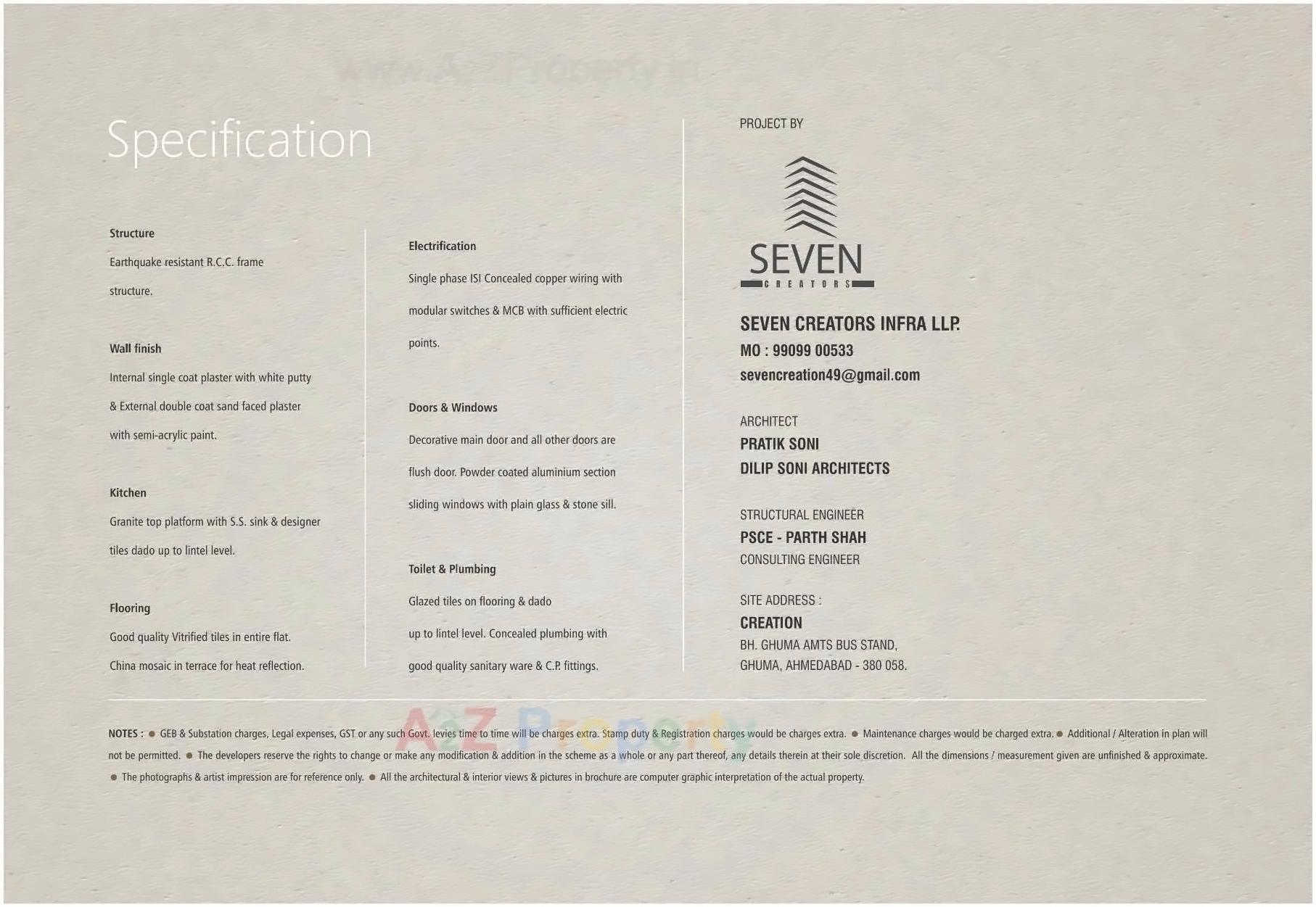  of real estate project Creation located at Ghuma, Ahmedabad, Gujarat