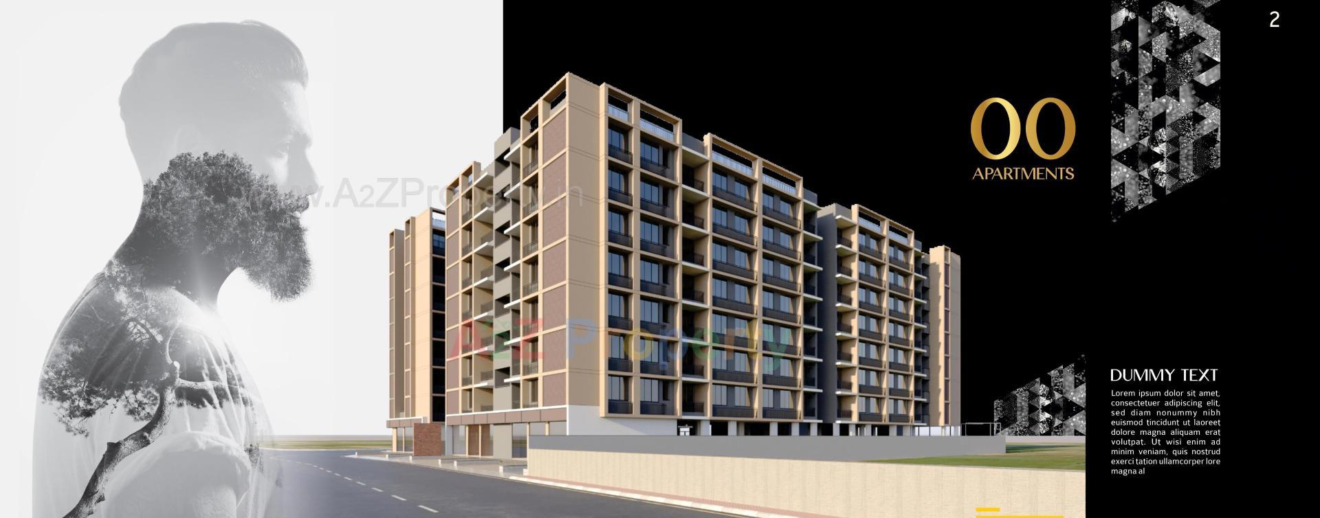 3D Elevation of real estate project Crown 140 located at Chiloda, Ahmedabad, Gujarat