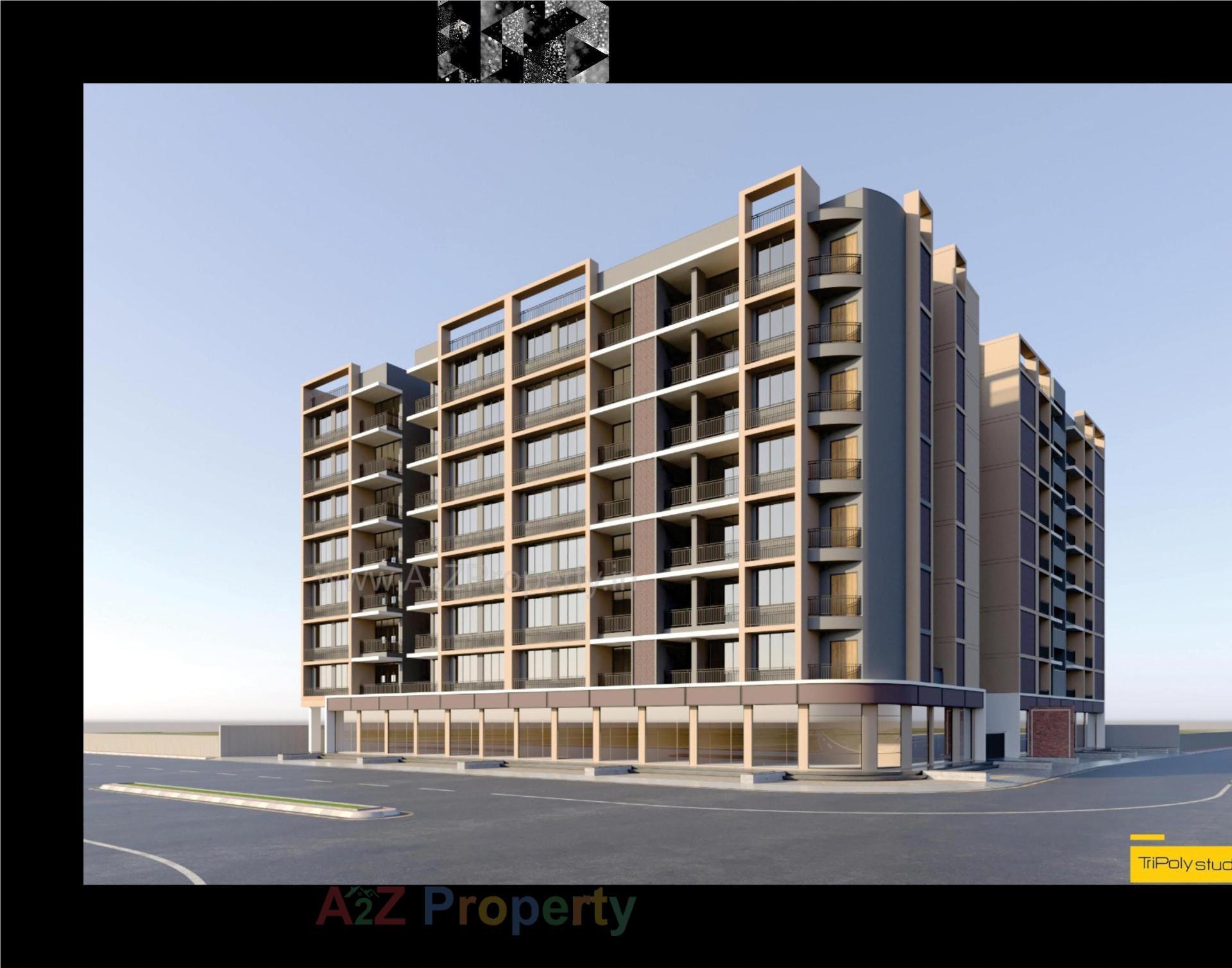 3D Elevation of real estate project Crown 140 located at Chiloda, Ahmedabad, Gujarat