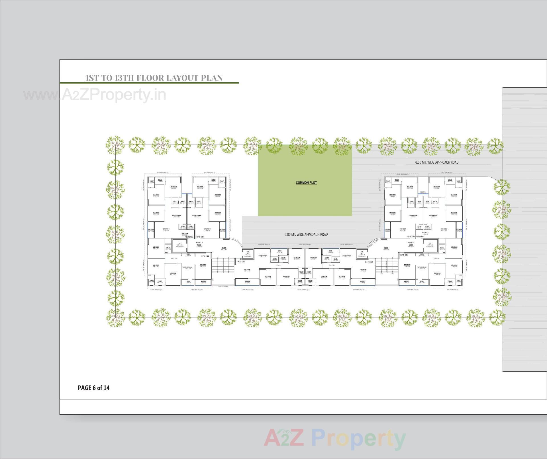 Layout of real estate project Crown Gold located at Bilasiya, Ahmedabad, Gujarat