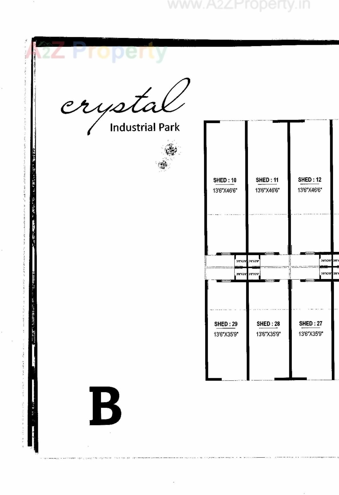 Layout of real estate project Crystal Avenue Industrial Park located at Odhav, Ahmedabad, Gujarat