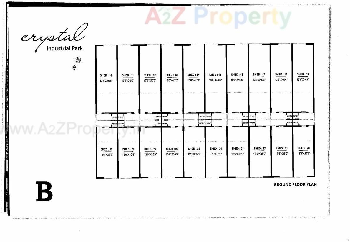 Layout of real estate project Crystal Avenue Industrial Park located at Odhav, Ahmedabad, Gujarat