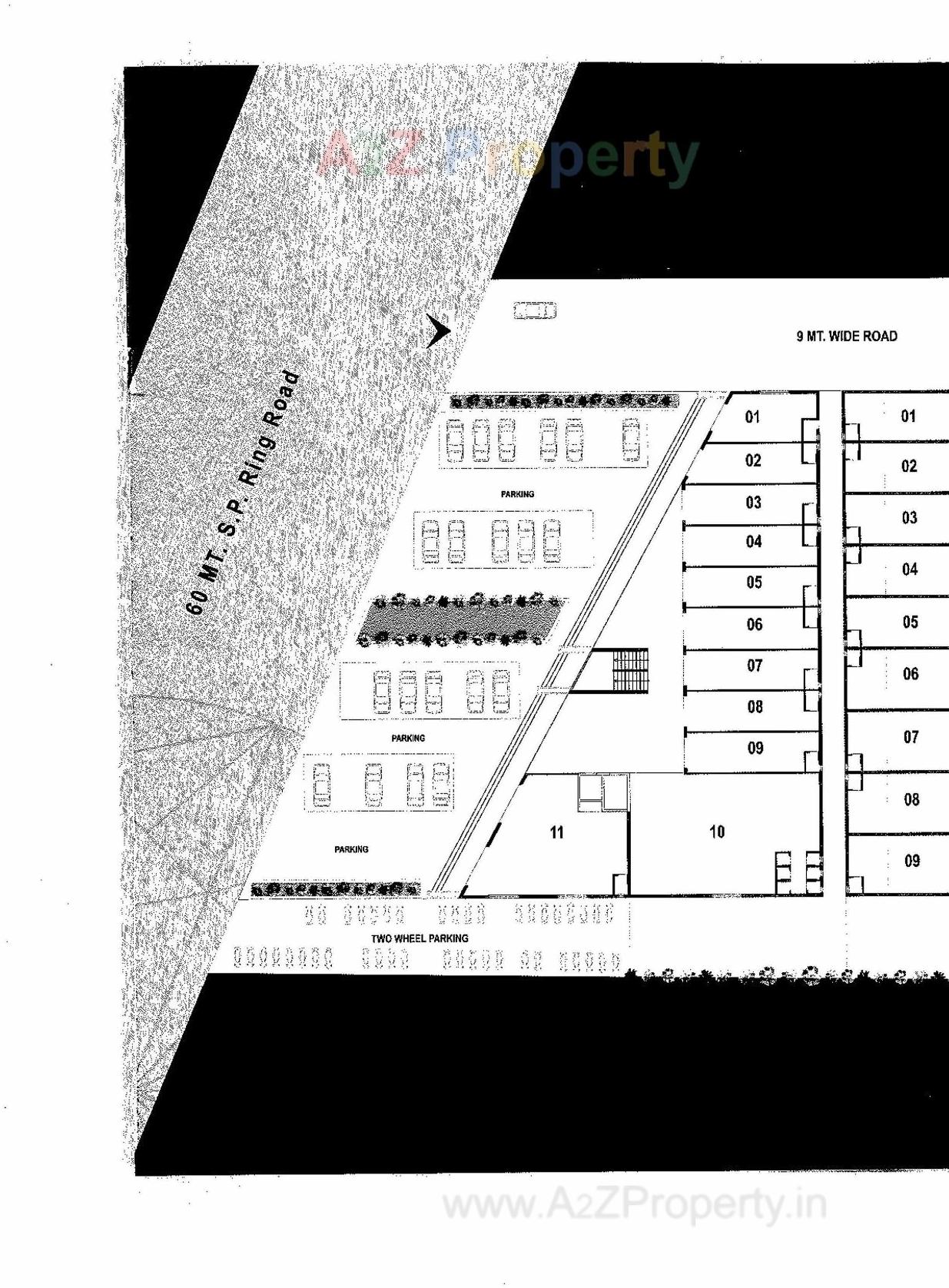 Layout of real estate project Crystal Avenue Industrial Park located at Odhav, Ahmedabad, Gujarat