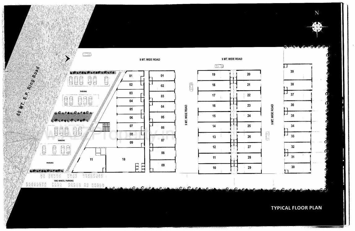 Layout of real estate project Crystal Avenue Industrial Park located at Odhav, Ahmedabad, Gujarat