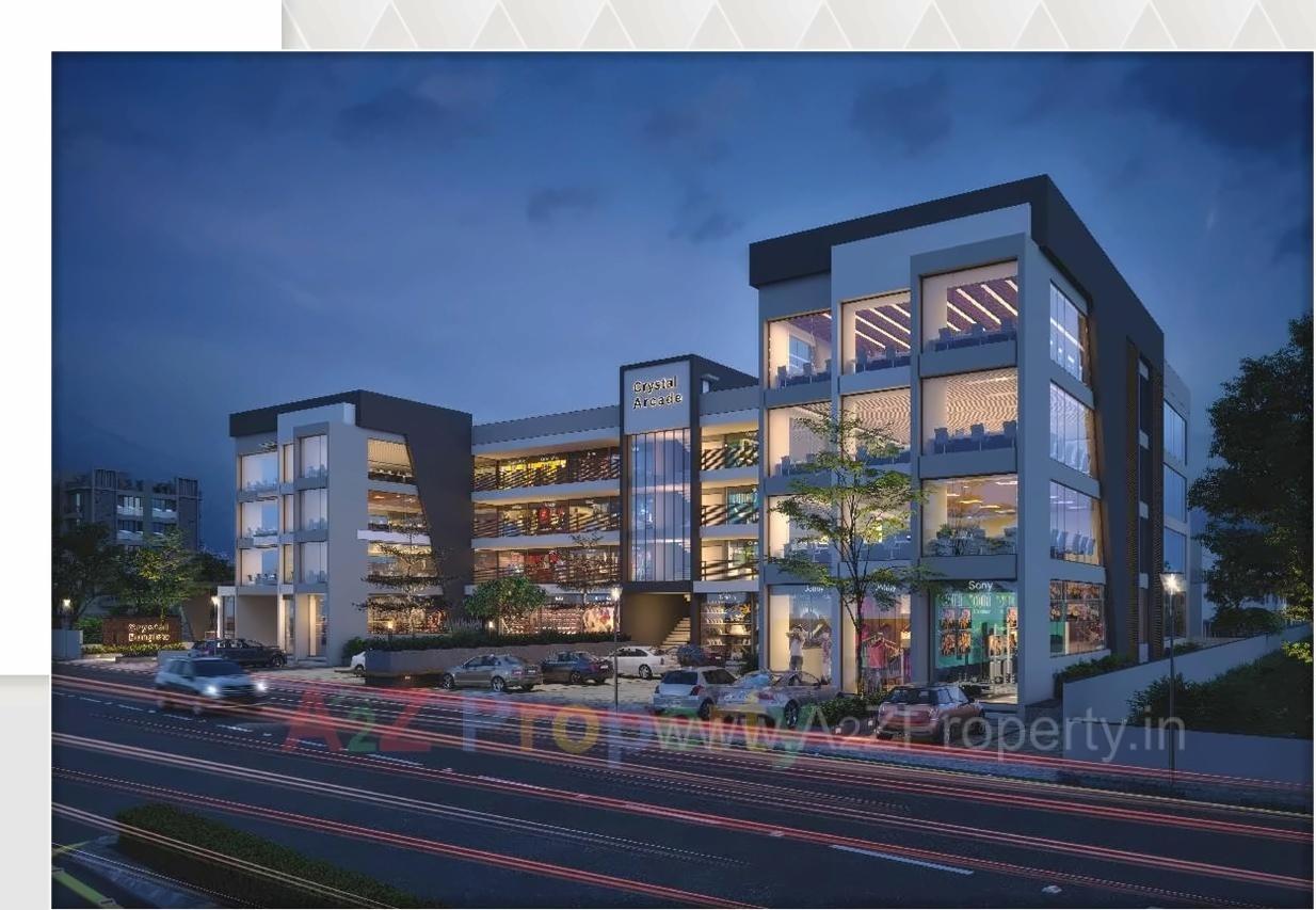 3D Elevation of real estate project Crystal Bunglows Crystal Arcade located at Kamod, Ahmedabad, Gujarat