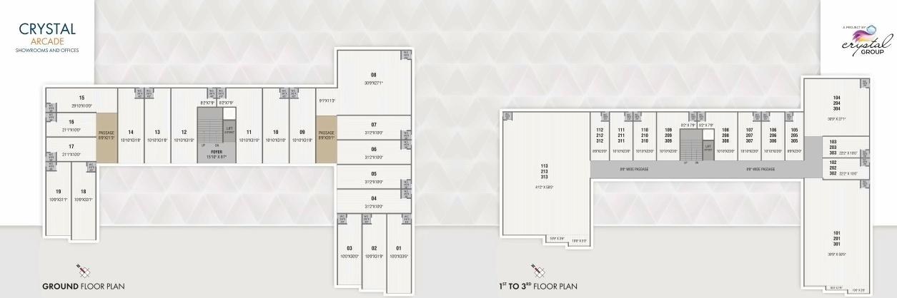 Layout of real estate project Crystal Bunglows Crystal Arcade located at Kamod, Ahmedabad, Gujarat
