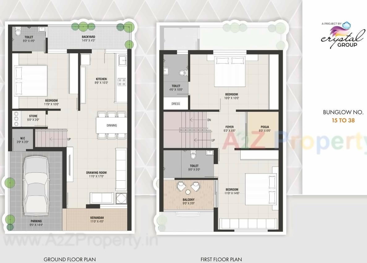 Layout of real estate project Crystal Bunglows Crystal Arcade located at Kamod, Ahmedabad, Gujarat