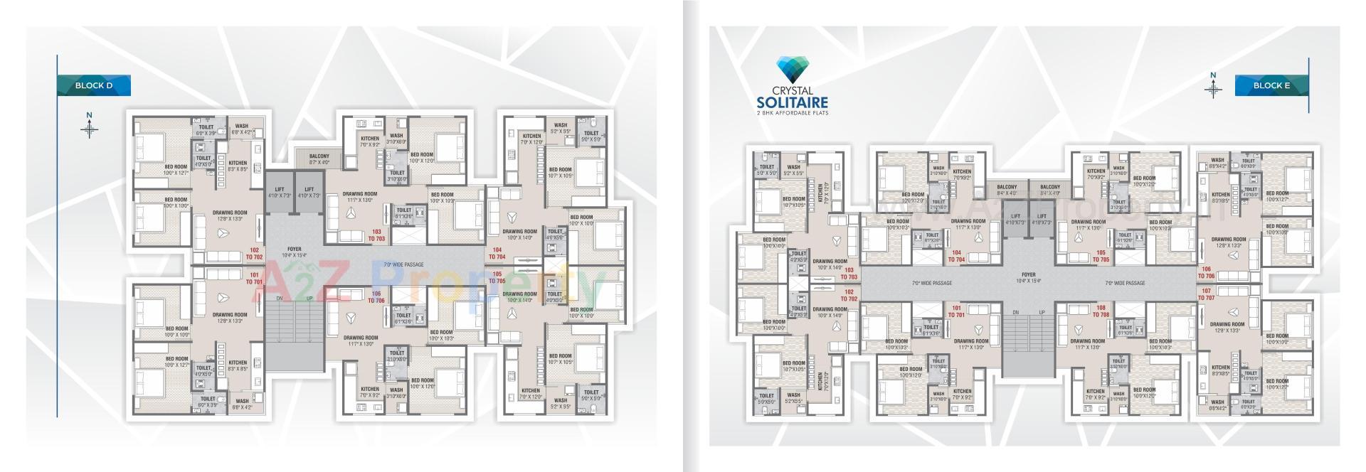 Layout of real estate project Crystal Solitaire located at Vinzol, Ahmedabad, Gujarat