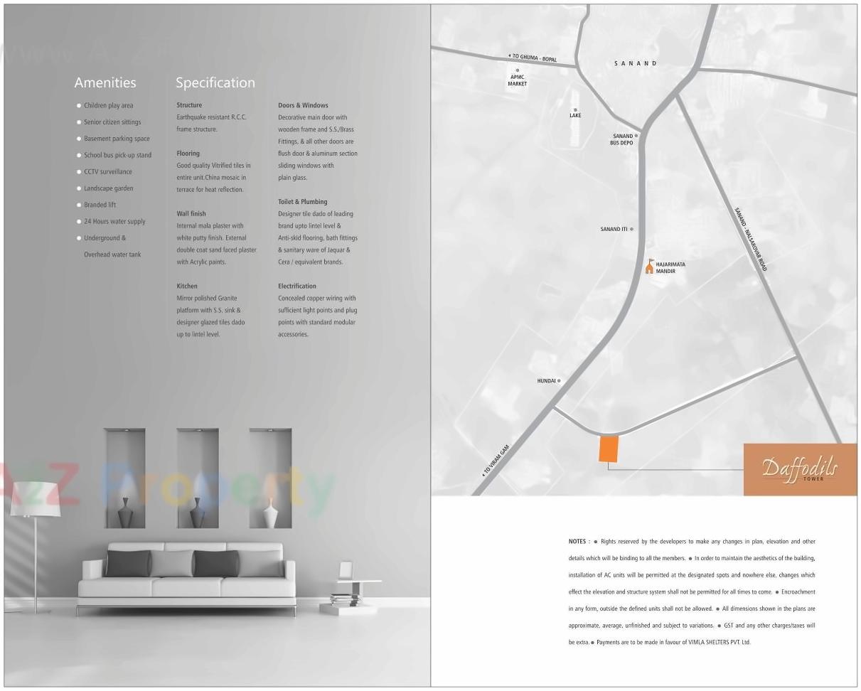  of real estate project Daffodils Tower located at Sanand, Ahmedabad, Gujarat