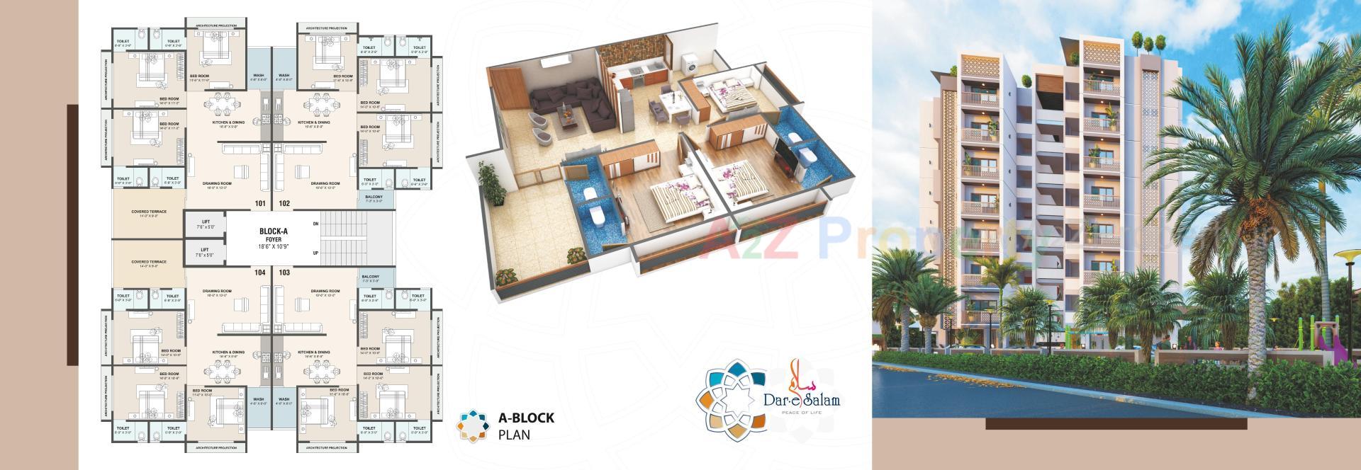 Layout of real estate project Dar E Salam Residency located at Gyaspur, Ahmedabad, Gujarat