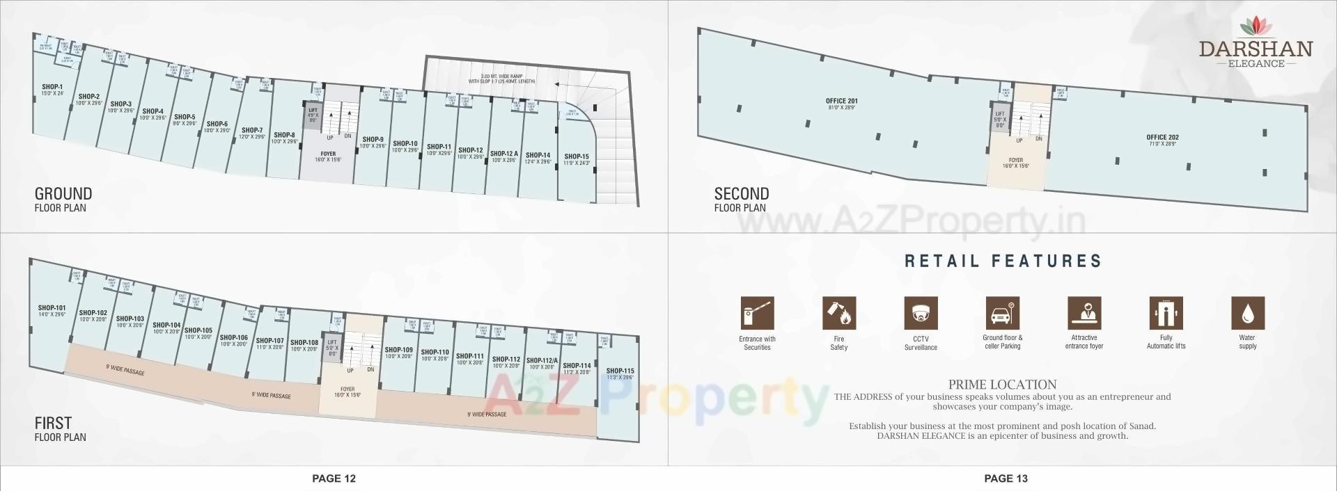 Layout of real estate project Darshan Elegance located at Sanand, Ahmedabad, Gujarat