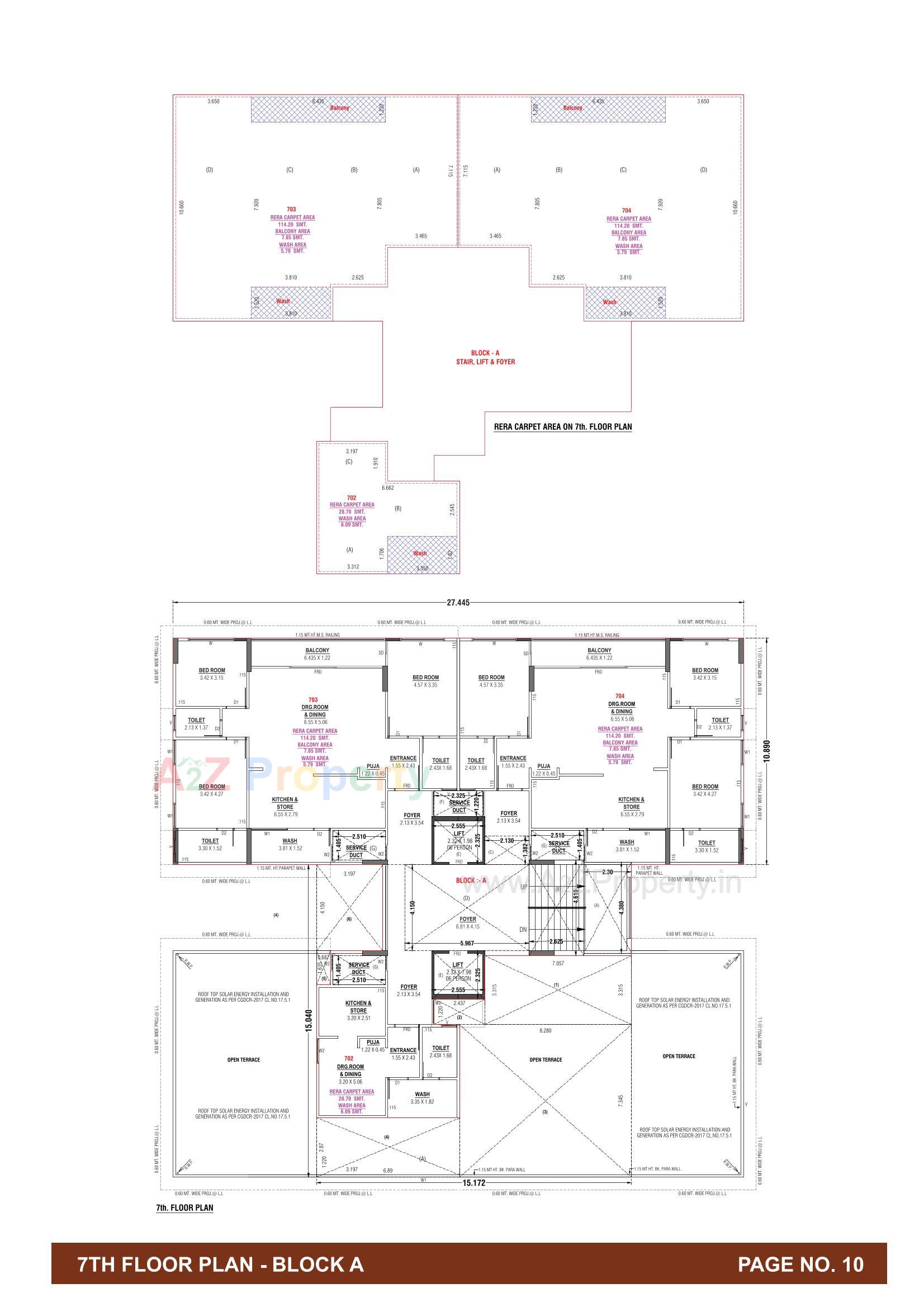 Layout of real estate project Dayasagar Aura located at Hanspura, Ahmedabad, Gujarat