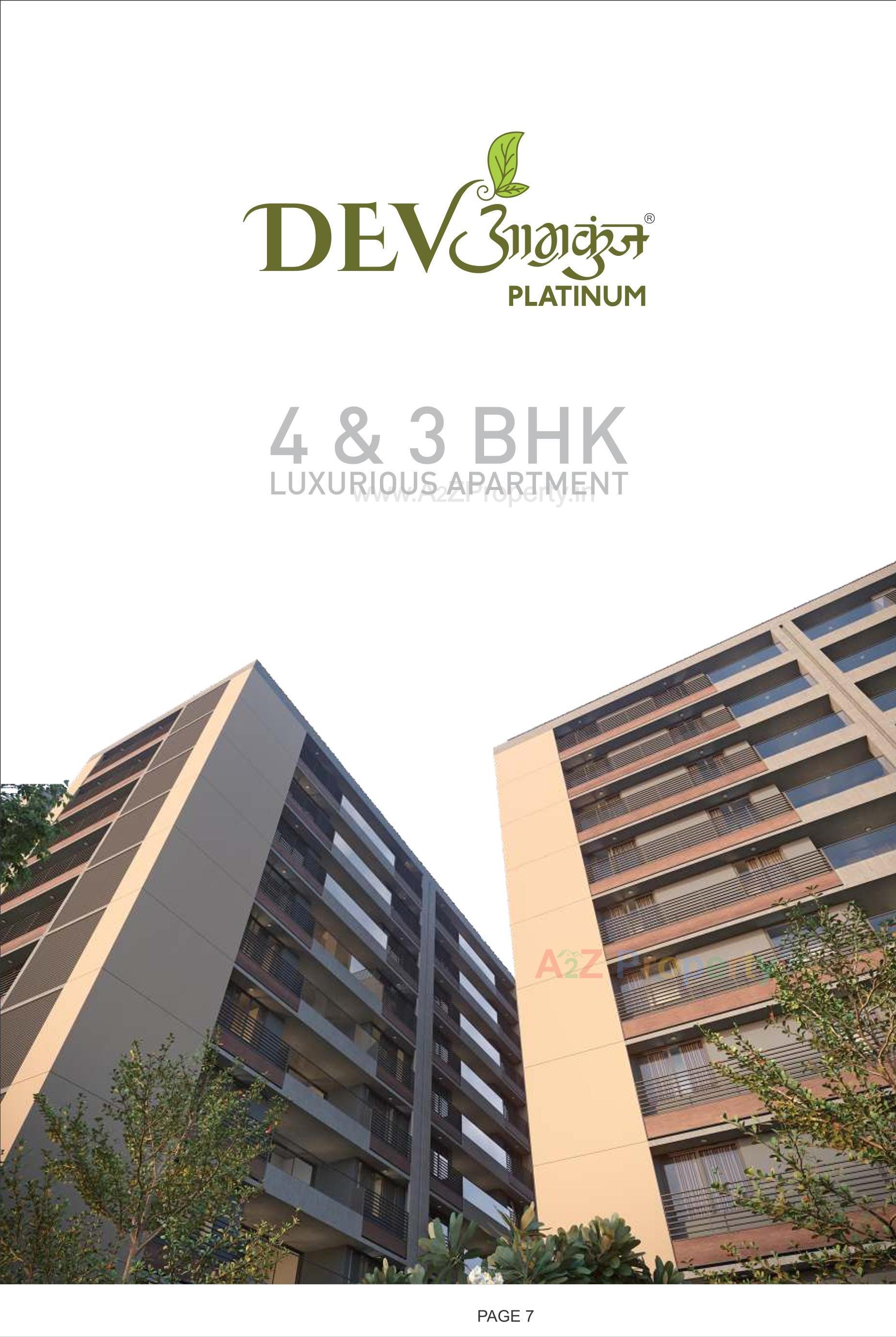 3D Elevation of real estate project Dev Aamrakunj Platinum located at Chandkheda, Ahmedabad, Gujarat