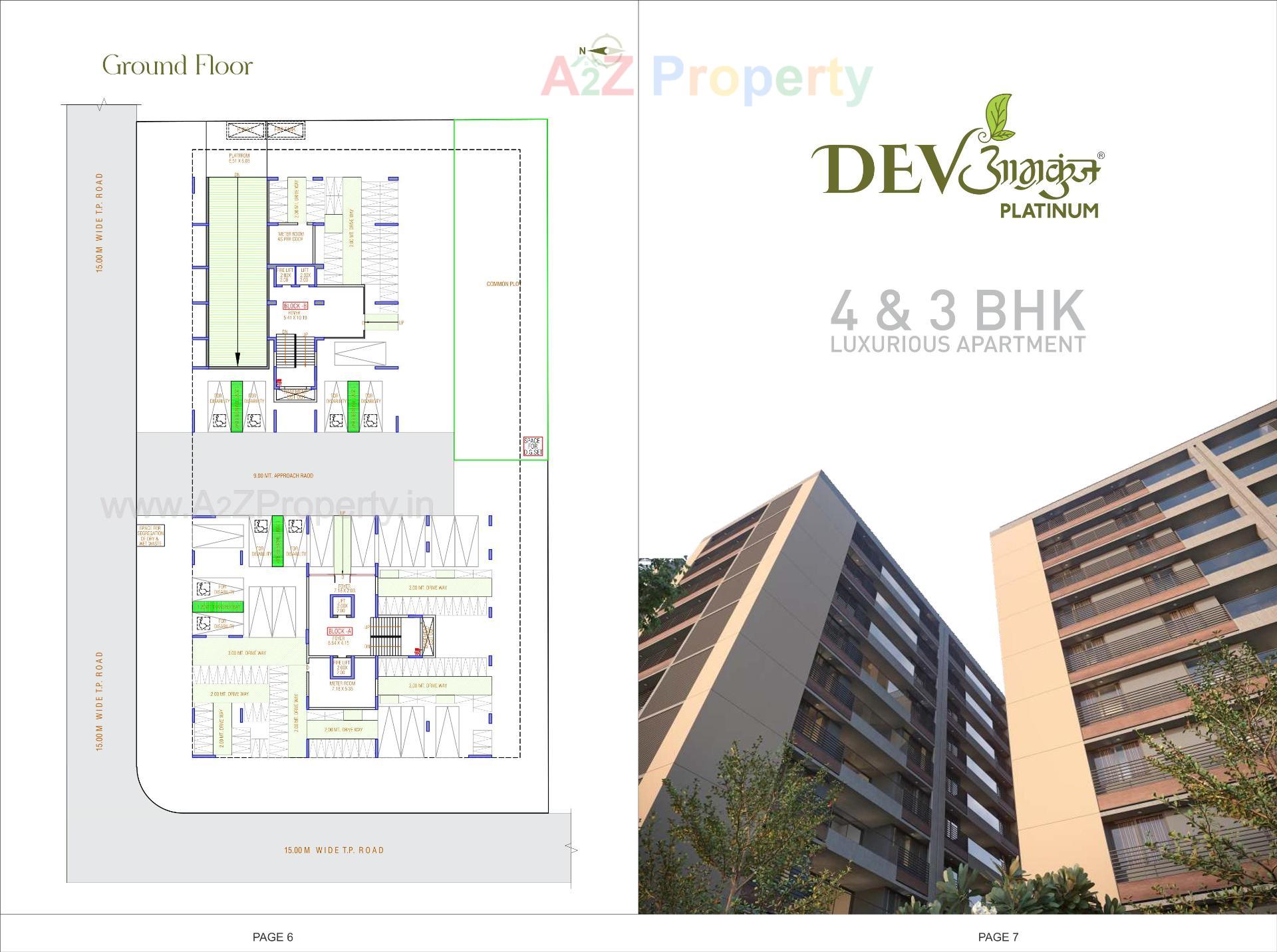 Layout of real estate project Dev Aamrakunj Platinum located at Chandkheda, Ahmedabad, Gujarat