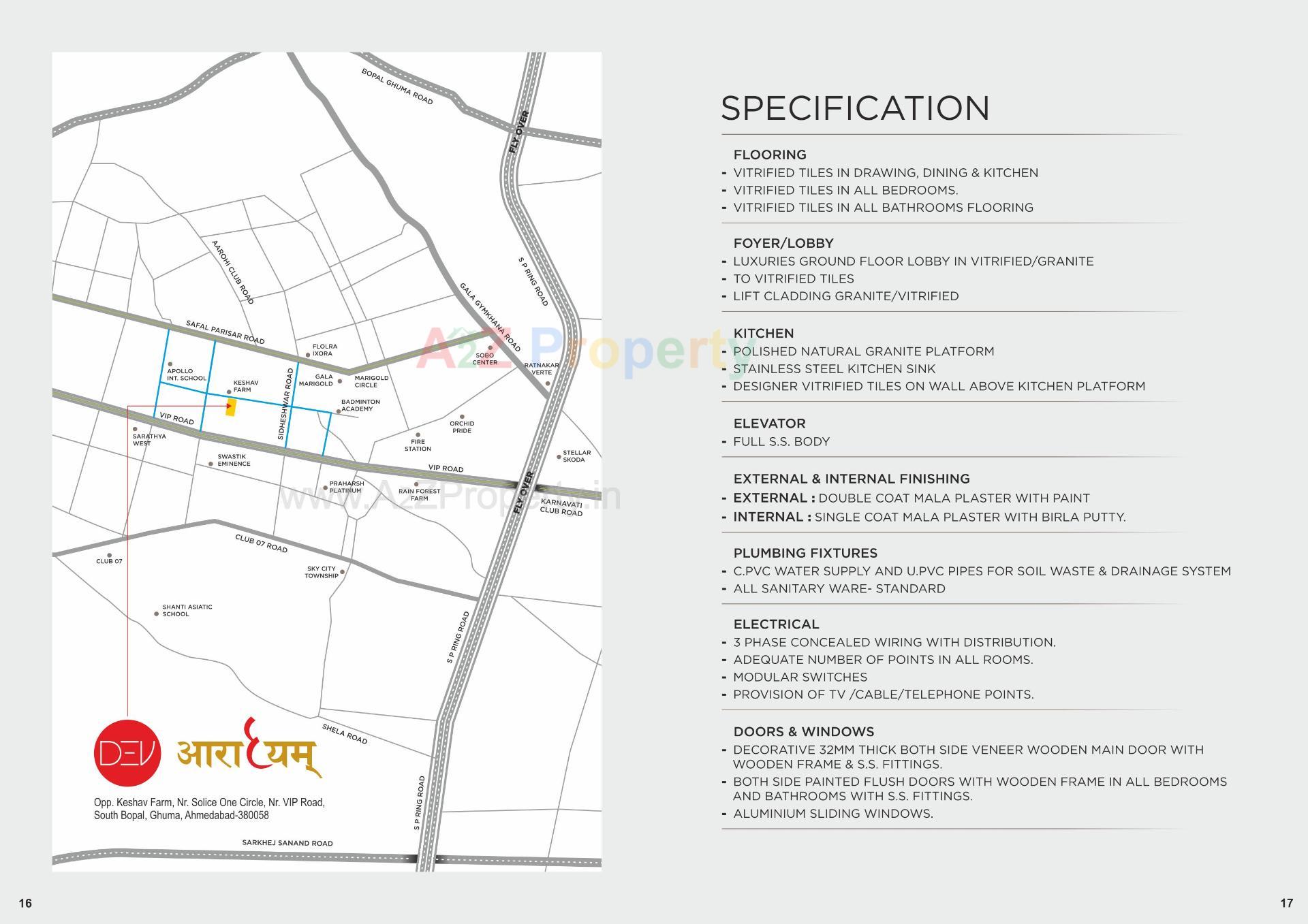  of real estate project Dev Aaradhyam located at Ghuma, Ahmedabad, Gujarat