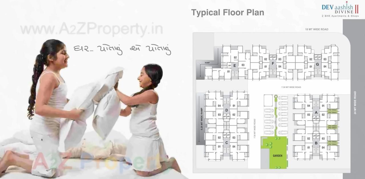 Layout of real estate project Dev Aashish Divine Ii located at Vatva, Ahmedabad, Gujarat
