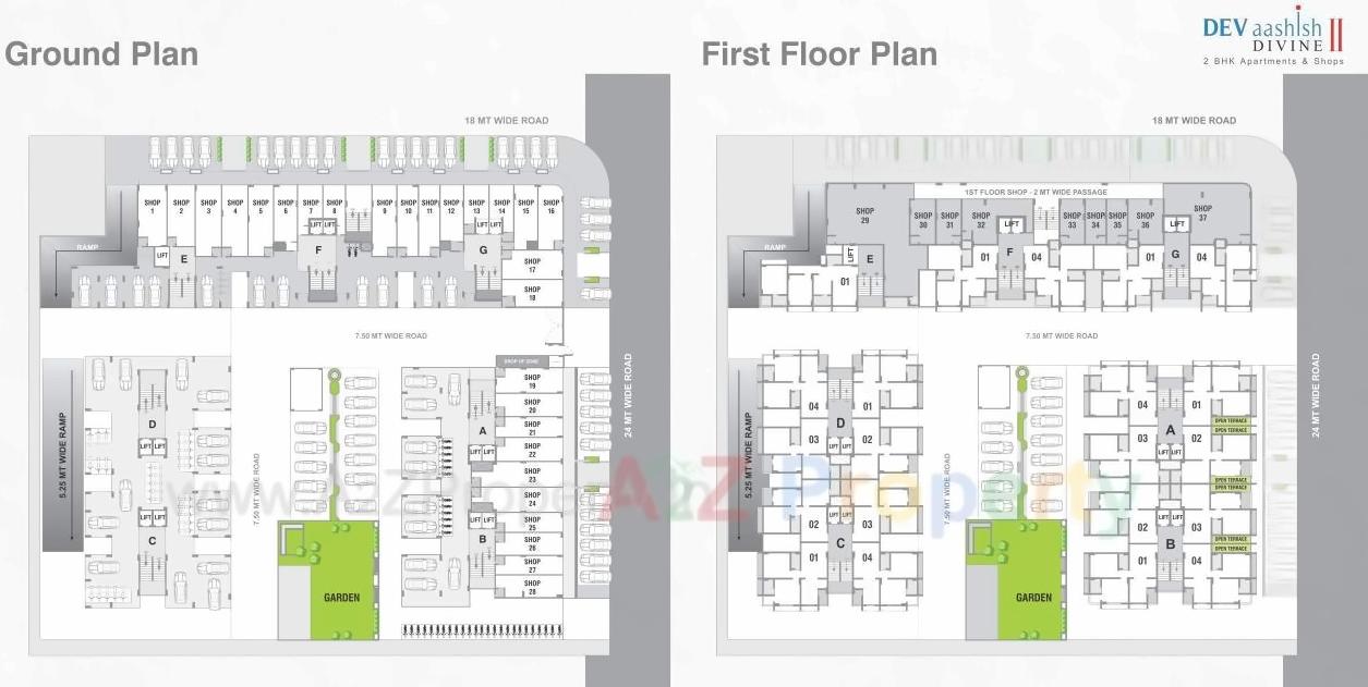 Layout of real estate project Dev Aashish Divine Ii located at Vatva, Ahmedabad, Gujarat