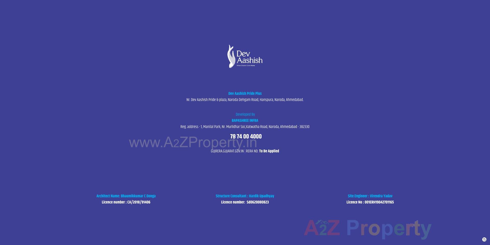  of real estate project Dev Aashish Pride Plus located at Hanspura, Ahmedabad, Gujarat