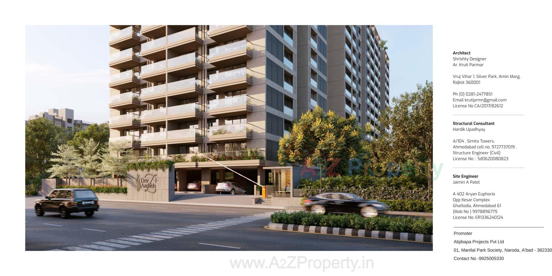 3D Elevation of real estate project Dev Aashish Z Plus located at Hanspura, Ahmedabad, Gujarat