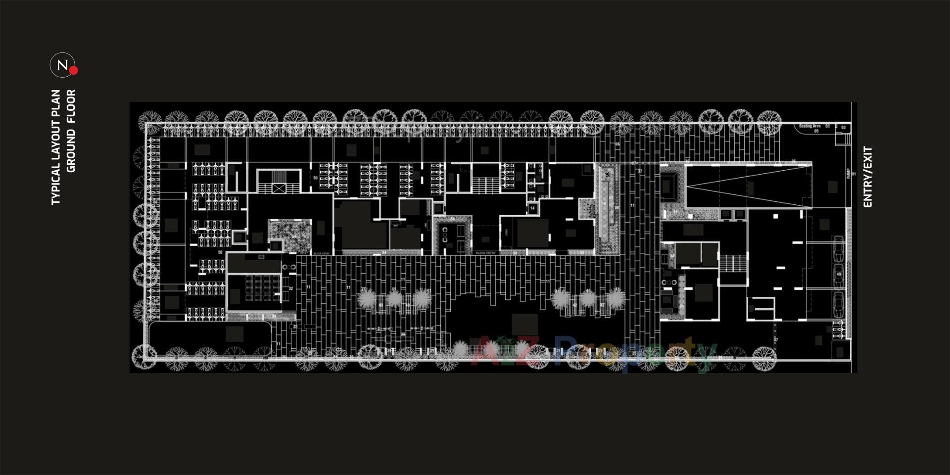 Layout of real estate project Dev Aashish Z Plus located at Hanspura, Ahmedabad, Gujarat