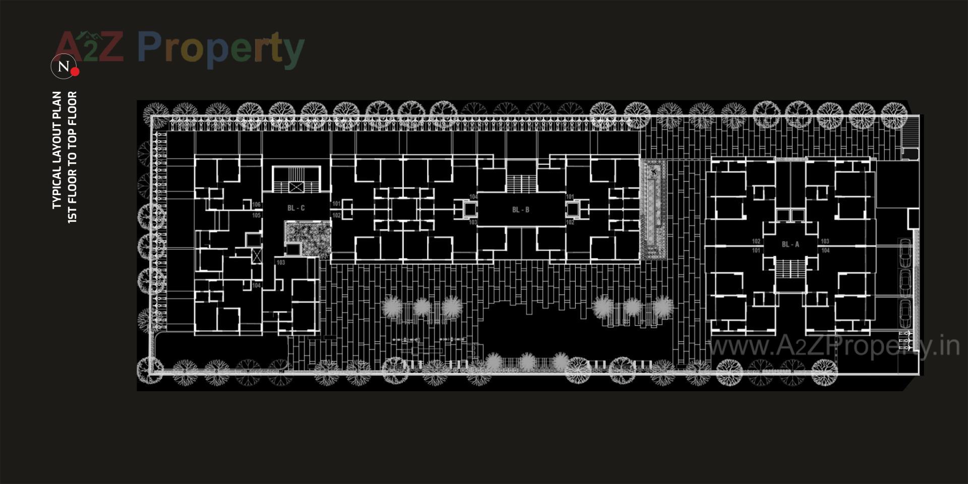 Layout of real estate project Dev Aashish Z Plus located at Hanspura, Ahmedabad, Gujarat
