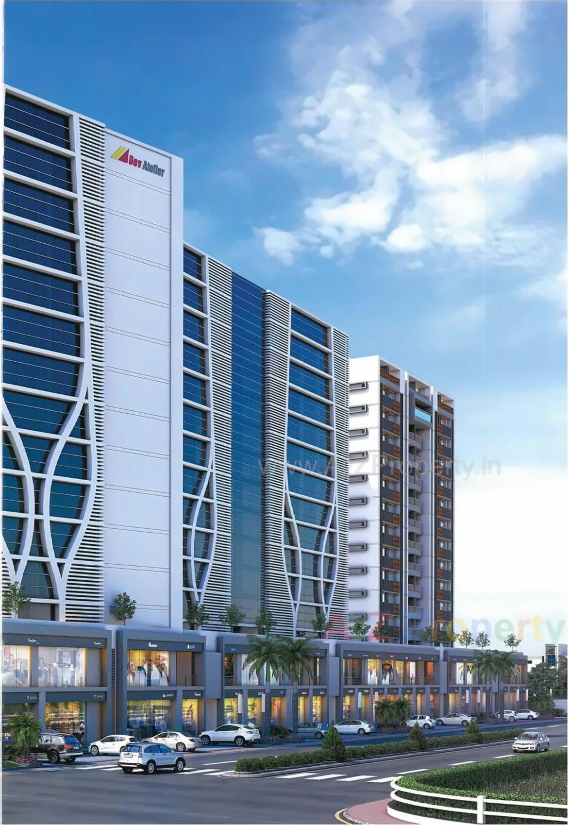 3D Elevation of real estate project Dev Atelier located at Vejalpur, Ahmedabad, Gujarat