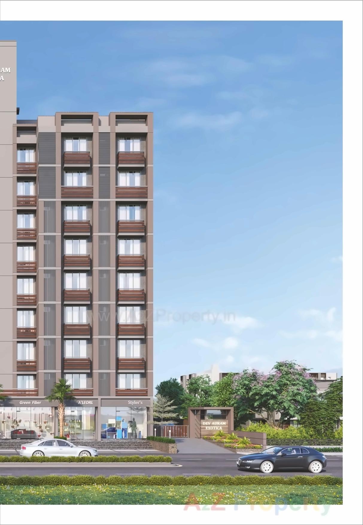 3D Elevation of real estate project Dev Auram Exotica located at Chenpur, Ahmedabad, Gujarat