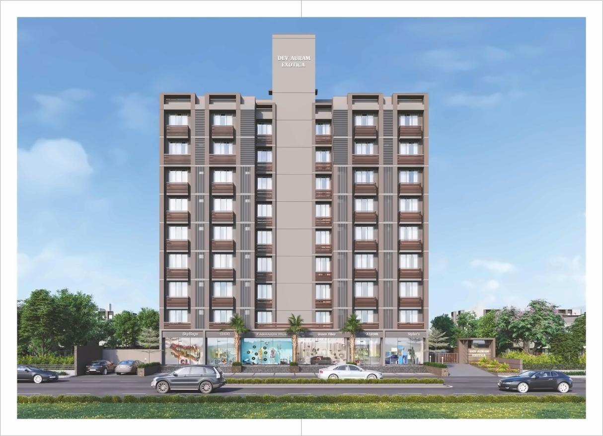 3D Elevation of real estate project Dev Auram Exotica located at Chenpur, Ahmedabad, Gujarat