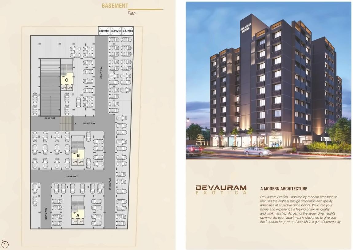 Layout of real estate project Dev Auram Exotica located at Chenpur, Ahmedabad, Gujarat