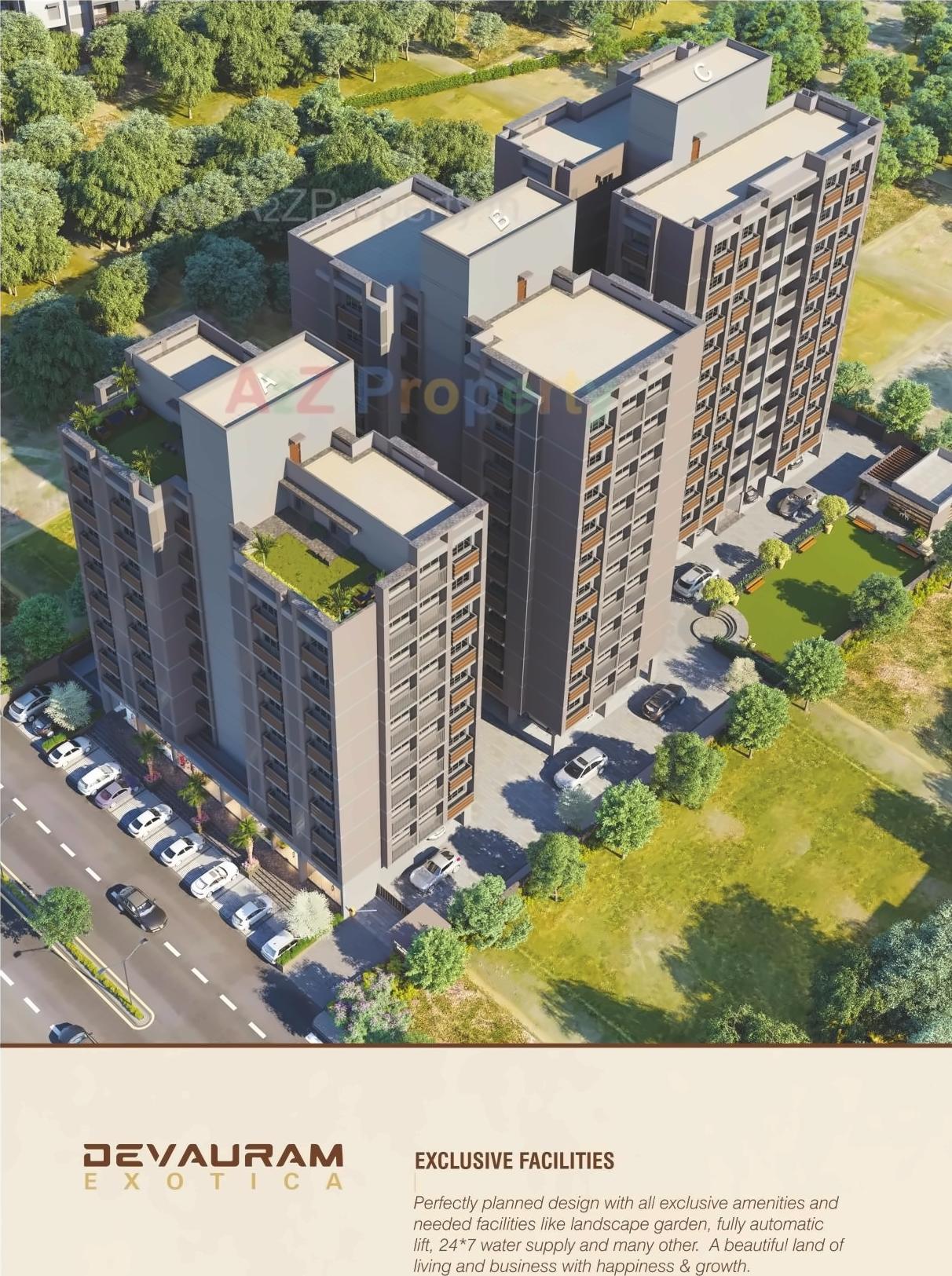 3D Elevation of real estate project Dev Auram Exotica located at Chenpur, Ahmedabad, Gujarat