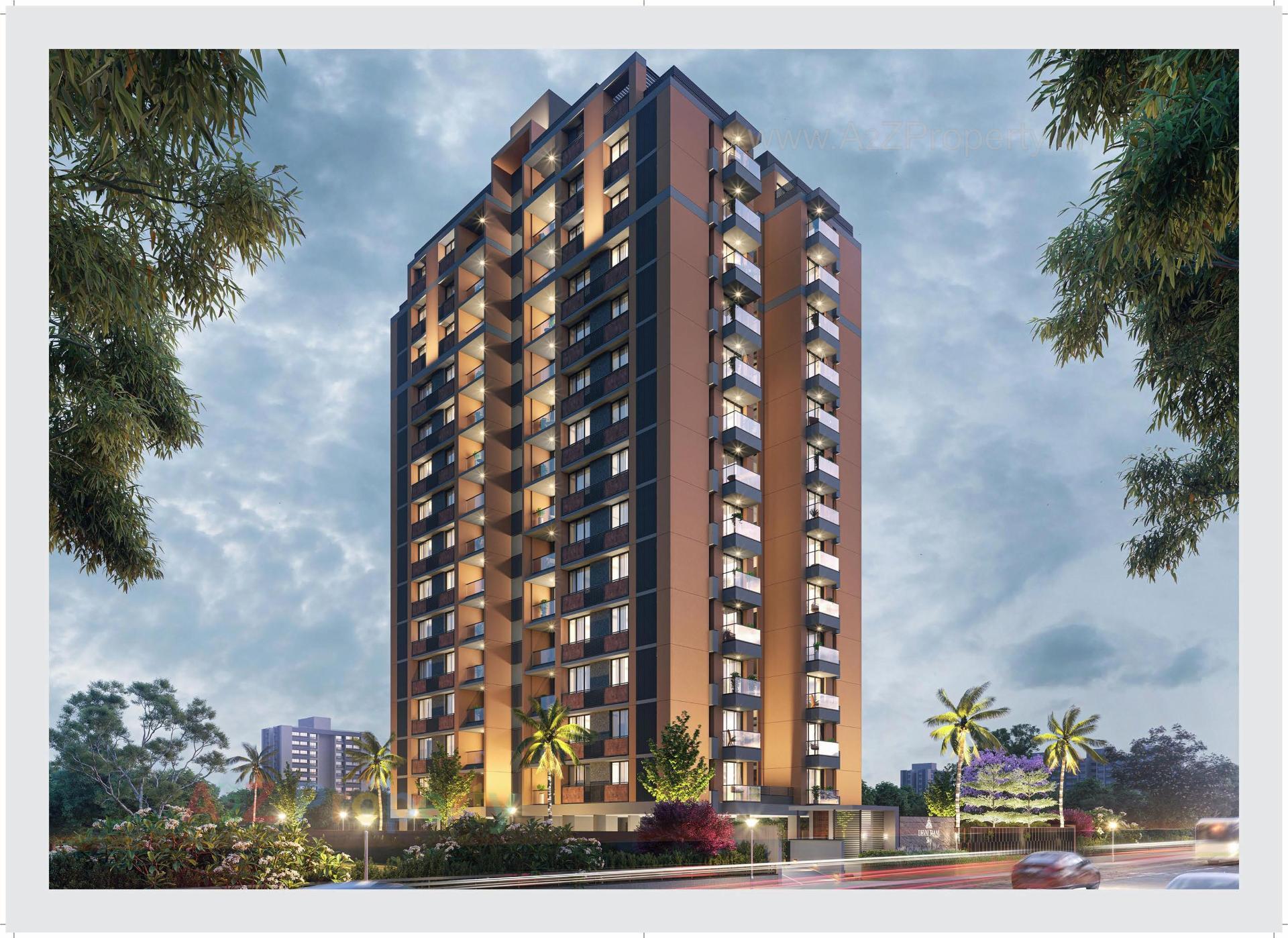 3D Elevation of real estate project Dev Auram Sky located at Chenpur, Ahmedabad, Gujarat