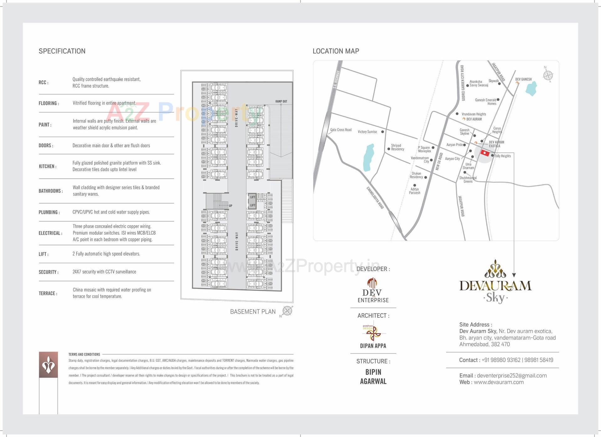  of real estate project Dev Auram Sky located at Chenpur, Ahmedabad, Gujarat