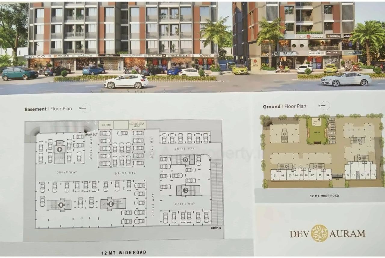 Layout of real estate project Dev Auram located at Chenpur, Ahmedabad, Gujarat