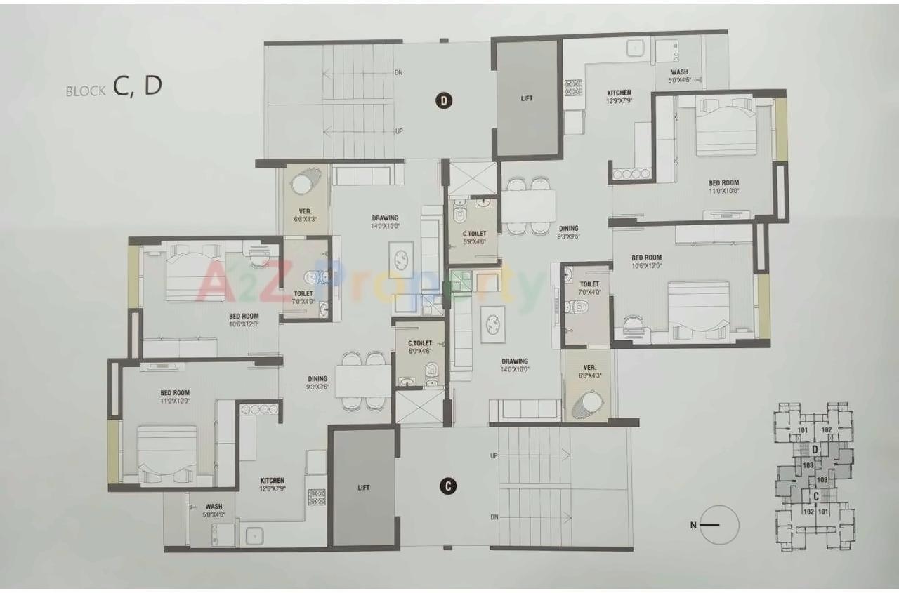 Layout of real estate project Dev Auram located at Chenpur, Ahmedabad, Gujarat