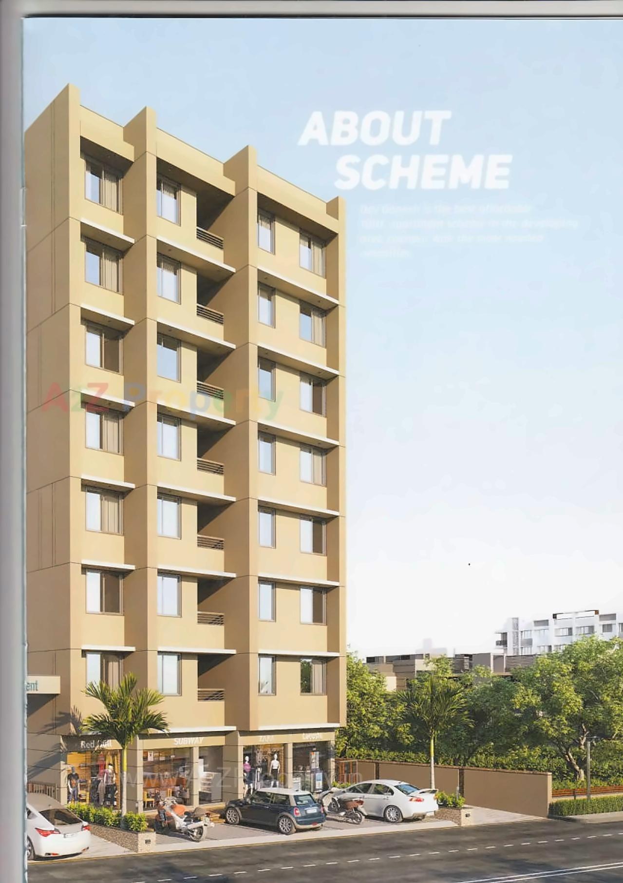 3D Elevation of real estate project Dev Ganesh Apartments located at Chenpur, Ahmedabad, Gujarat