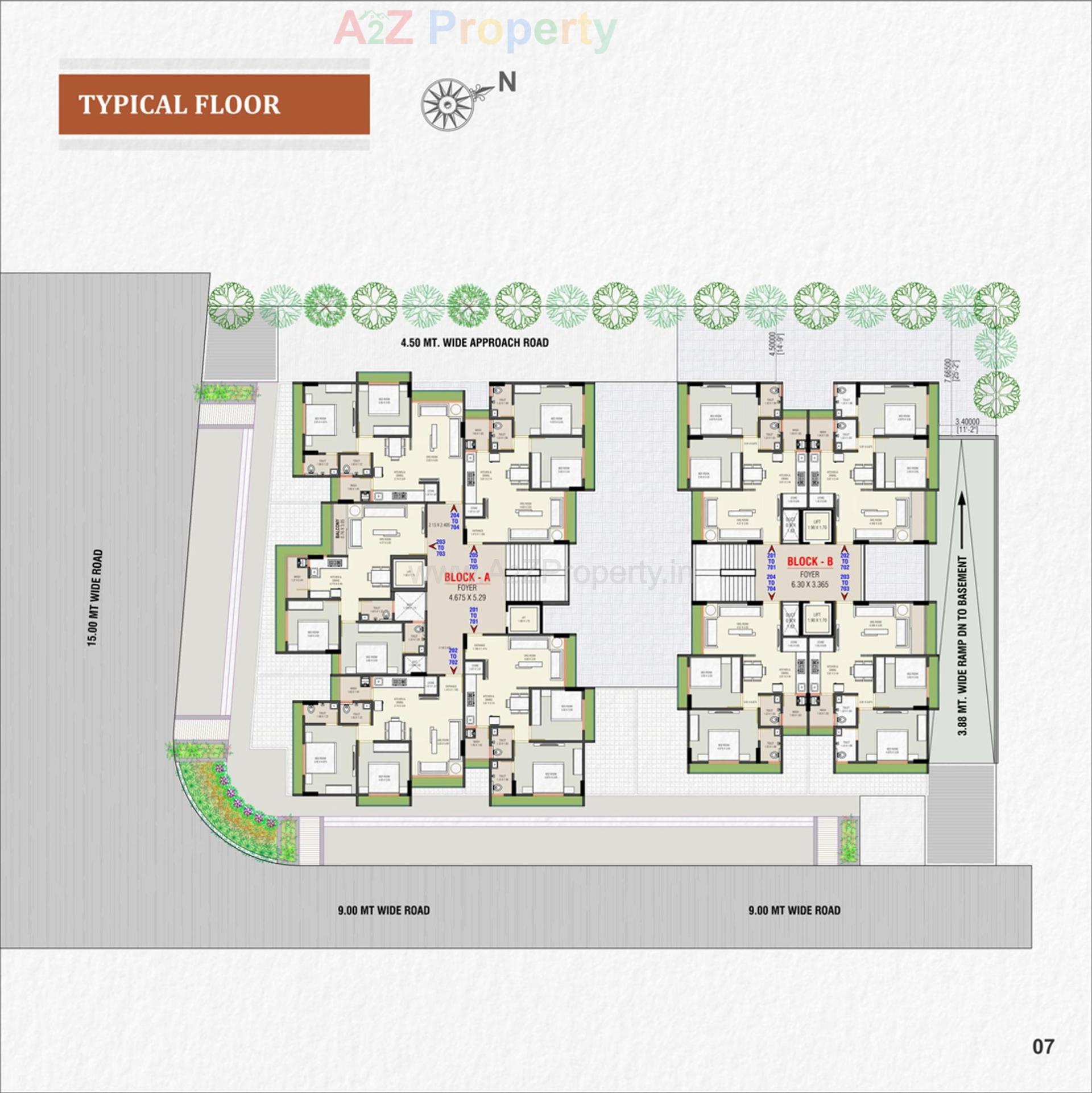 Layout of real estate project Dev Green located at Vastral, Ahmedabad, Gujarat