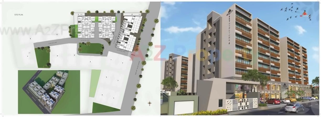 3D Elevation of real estate project Dev Home Town located at Ahmedabad, Ahmedabad, Gujarat