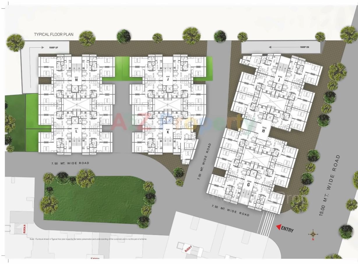 Layout of real estate project Dev Home Town located at Ahmedabad, Ahmedabad, Gujarat