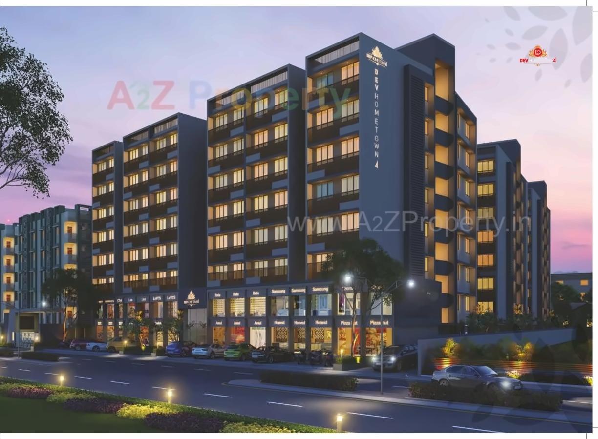 3D Elevation of real estate project Dev Home Town located at Ahmedabad, Ahmedabad, Gujarat