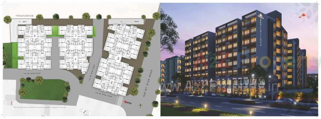 Layout of real estate project Dev Home Town located at Ahmedabad, Ahmedabad, Gujarat
