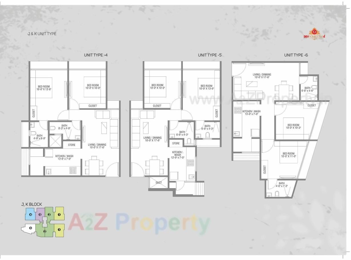 Layout of real estate project Dev Home Town located at Ahmedabad, Ahmedabad, Gujarat