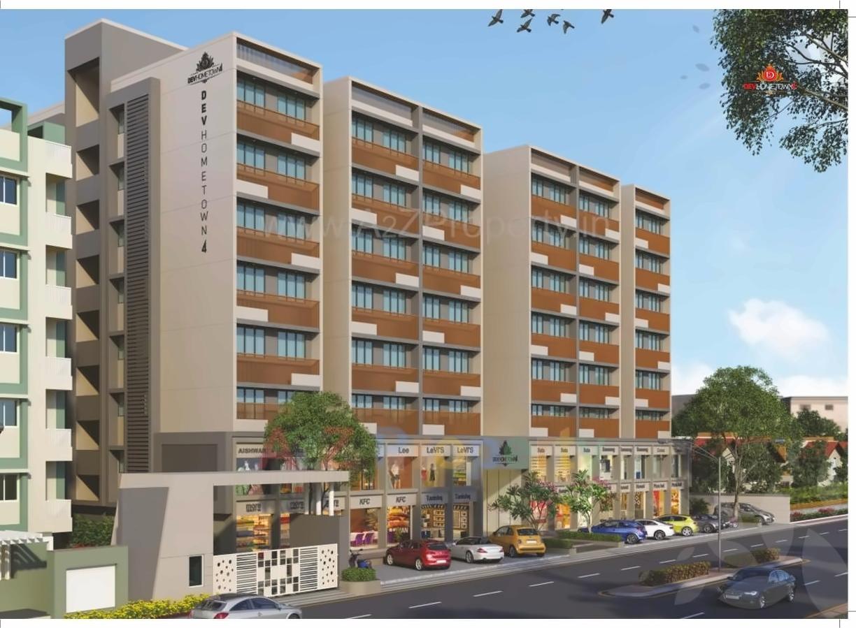 3D Elevation of real estate project Dev Home Town located at Ahmedabad, Ahmedabad, Gujarat