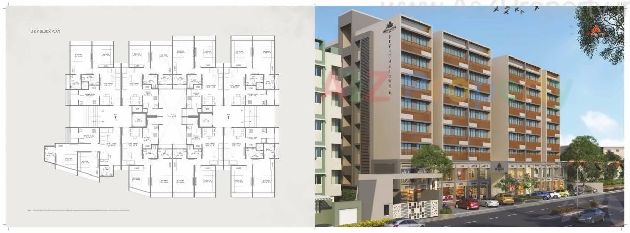 Layout of real estate project Dev Home Town located at Ahmedabad, Ahmedabad, Gujarat