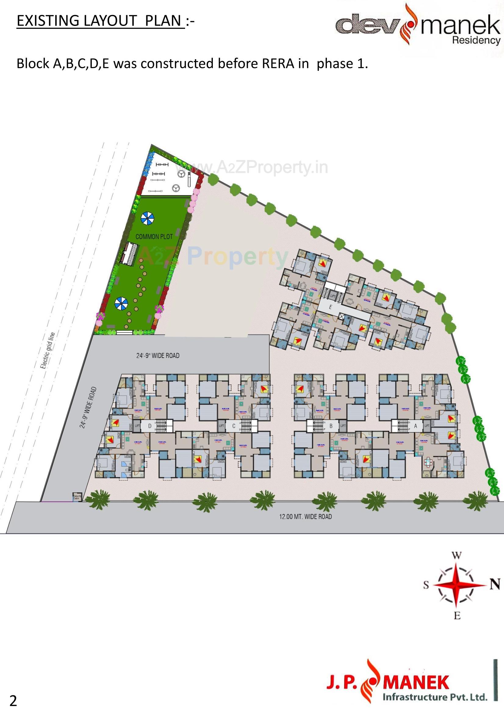 Layout of real estate project Dev Manek Residency located at Vatva, Ahmedabad, Gujarat