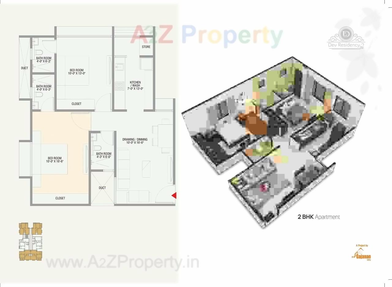 Layout of real estate project Dev Residency located at Tragad, Ahmedabad, Gujarat