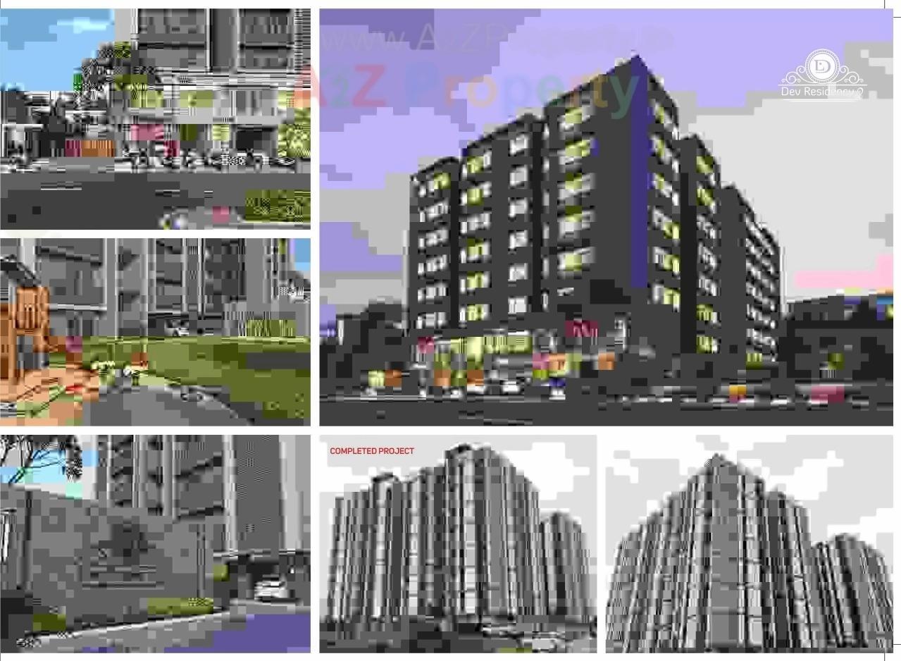 3D Elevation of real estate project Dev Residency located at Tragad, Ahmedabad, Gujarat