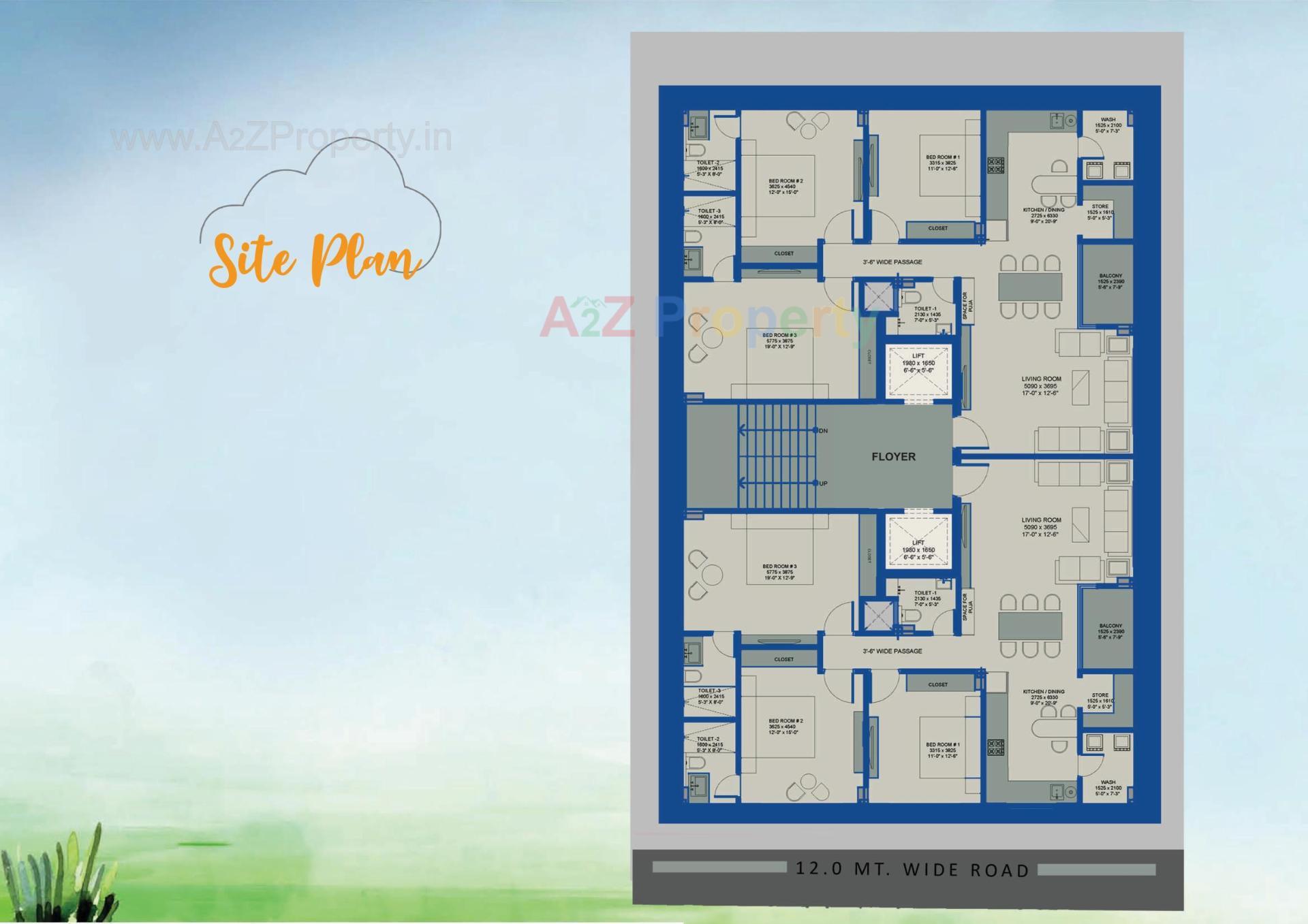 Layout of real estate project Dev Residency located at Ahmedabad, Ahmedabad, Gujarat
