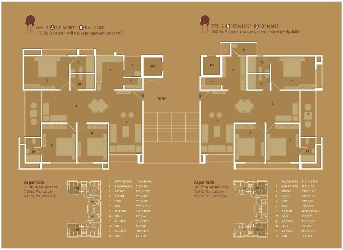 Layout of real estate project Dev Vihaan located at City, Ahmedabad, Gujarat
